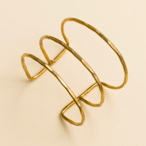 Kyrin Premium Anti-Tarnish 100% Brass Bracelet for Women | Elegant Gold Tone 3 Layers Bracelet