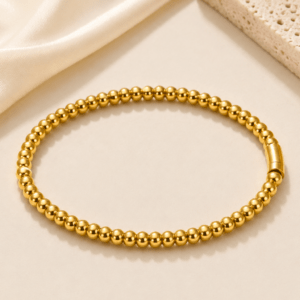 Kyrin Anti-Tarnish Gold Beaded Bracelet for Women – Stainless Steel Minimalist Bracelet