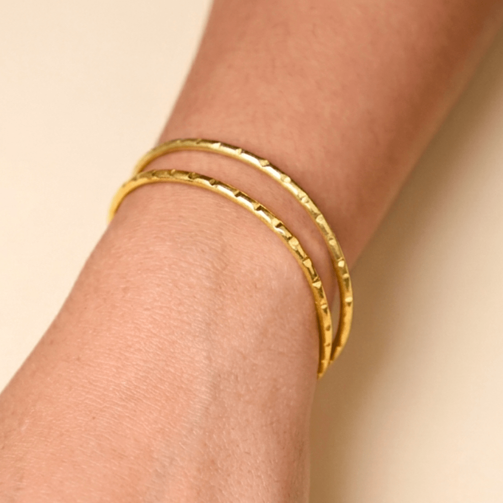 Kyrin Premium Anti-Tarnish 100% Brass Bracelet for Women | Elegant Gold-Tone Two Layer Bracelet